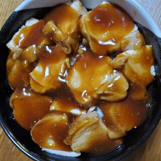 蒸し鶏のポン酢たれ丼